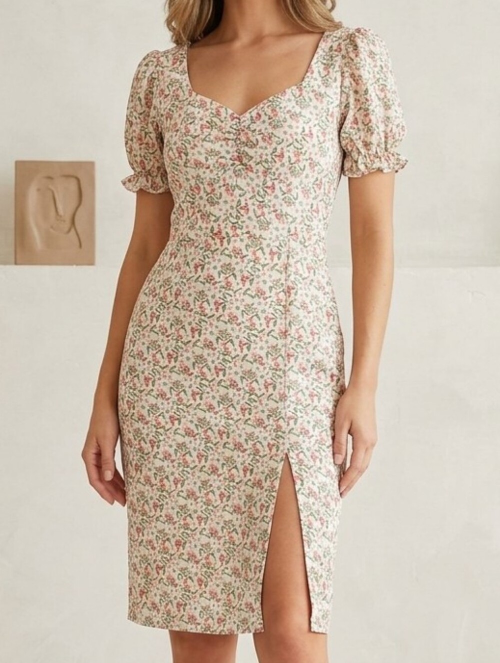 Floral Puff Sleeve Dress
